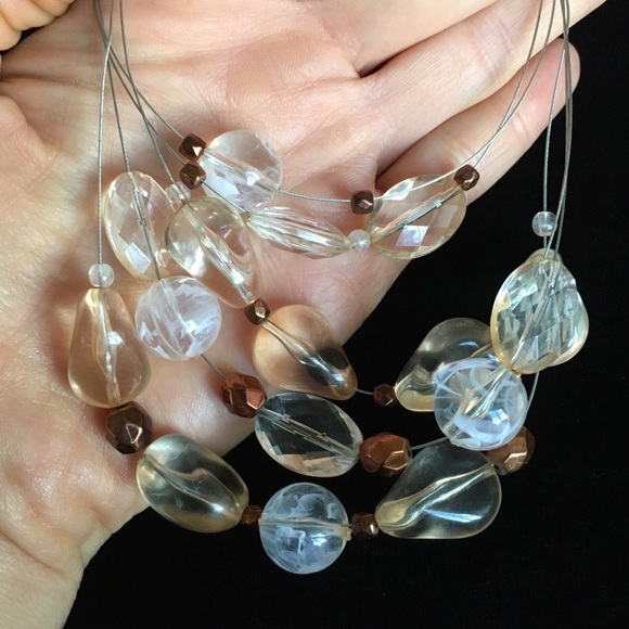 Multi Layered Fashion Jewelry Rock Beads Necklace - Picture 7 of 10